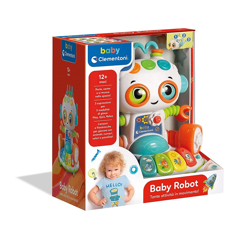 Clementoni Baby Robot Gioco elettronico parlante 12 Mesi+