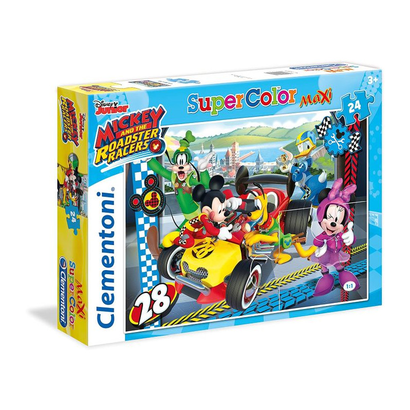 Clementoni Mickey Roadster Racers Topolino Supercolor Puzzle 24 Pezzi