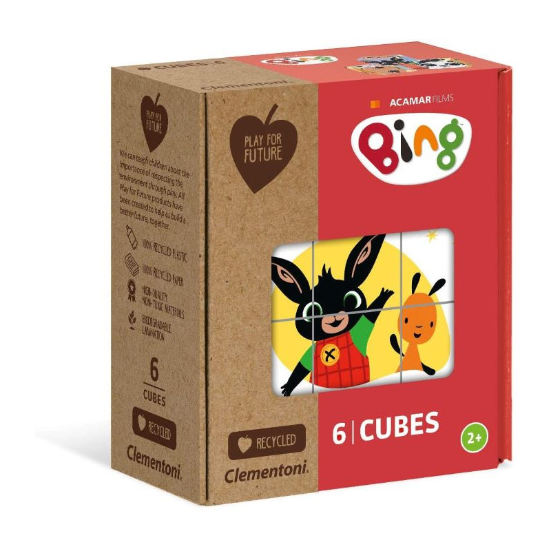 Clementoni Play for Future Bing Puzzle Cubi 6 Pezzi