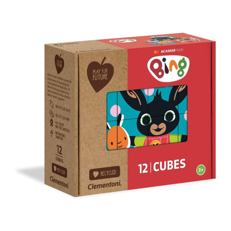 Clementoni Play for Future Bing Puzzle Cubi 12 Pezzi