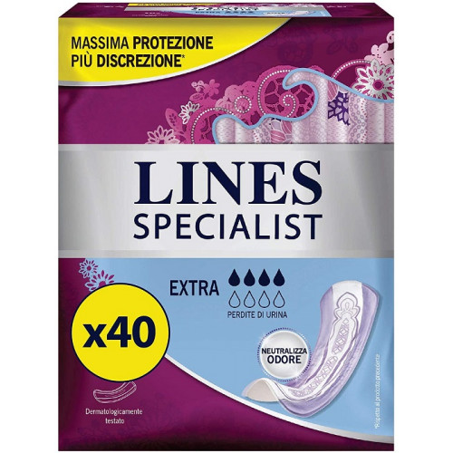 Lines Specialist Extra 40 Assorbenti per Incontinenza Donna