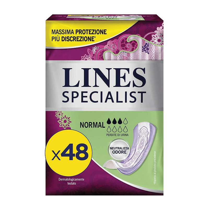 Lines Specialist Normal Assorbenti Offerta 4 Confezioni da 12 Pz
