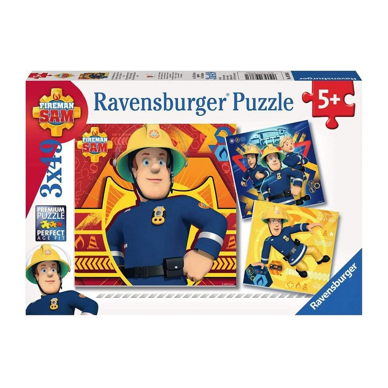 Ravensburger 09386 Sam Il Pompiere Puzzle 3 x 49 Pezzi