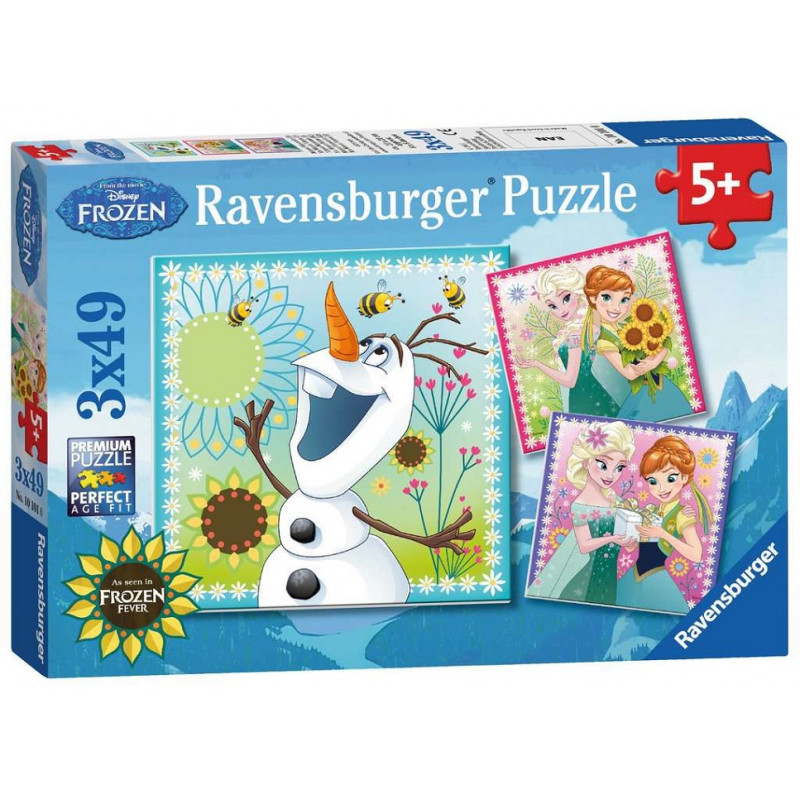 Ravensburger 09245 Disney Frozen Fever Puzzle 3 x 49 Pezzi