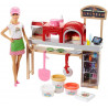 Barbie FHR09 La Pizzeria con Bambola Tavolo per Le Pizze Forno e Pasta da Modellare