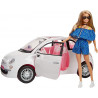 Barbie FVR07 Bambola con Fiat 500