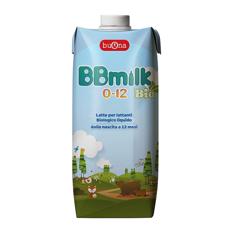 BBmilk Latte 0-12 Biologico bio Liquido per lattanti 12 Confezioni da 500 ml