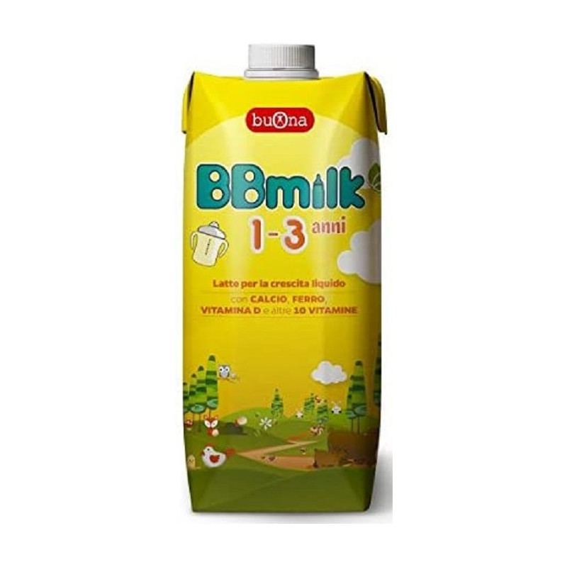 BBmilk Latte Biologico Bio liquido 1-3 anni 12 Confezioni da 500 ml