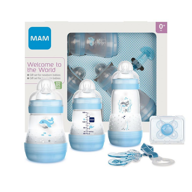 Mam Set regalo Welcome to the World Azzurro