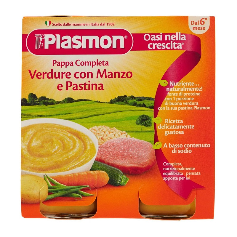 Plasmon Pappa Completa Verdure Con Manzo E Pastina 380 g