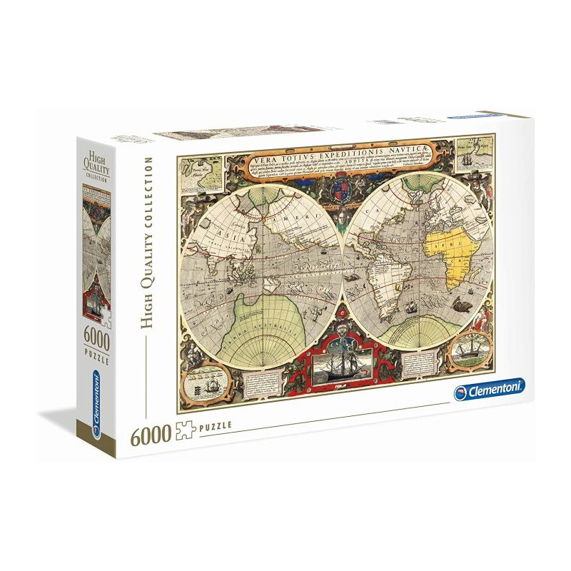 Clementoni High Quality Collection Puzzle Antique Nautical Map 6000 Pezzi