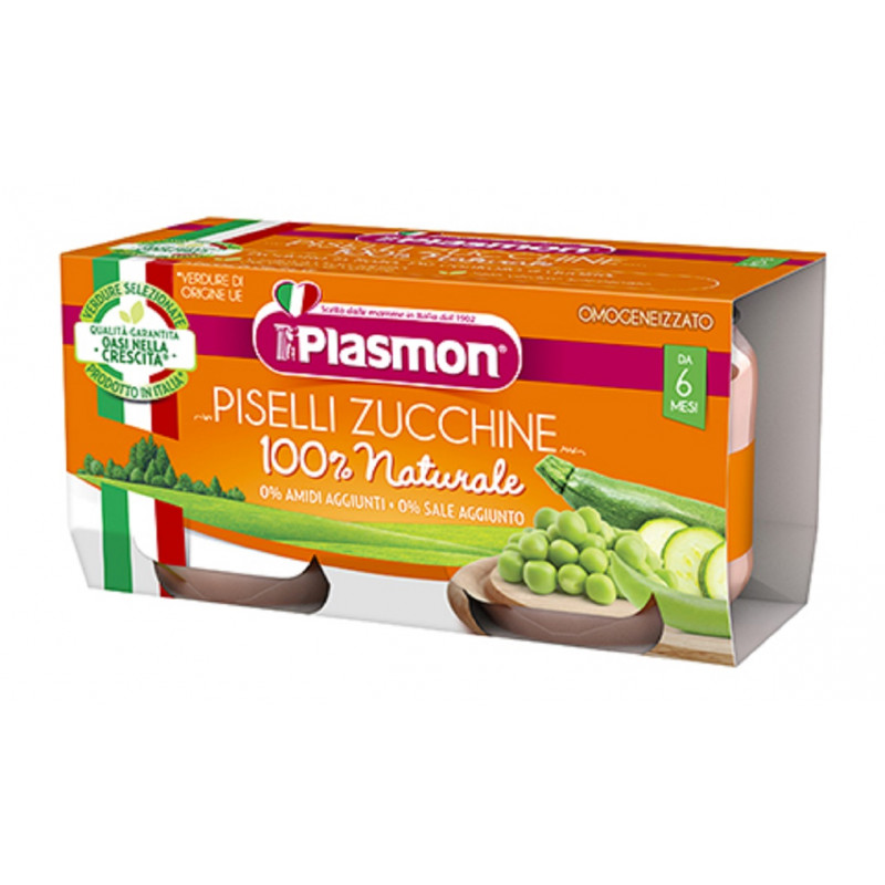 Plasmon Omo Piselli e Zucchine 6 vasetti da 80gr