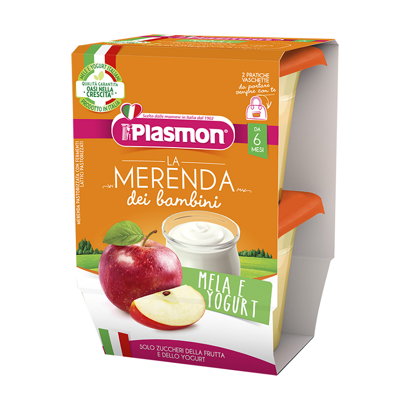 Plasmon Merenda Yogurt e Mela 2 Confezioni da 2x120gr