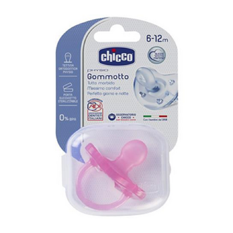 Chicco Gommotto in Silicone Color 6-12m+ Mesi 1 Pezzo Rosa