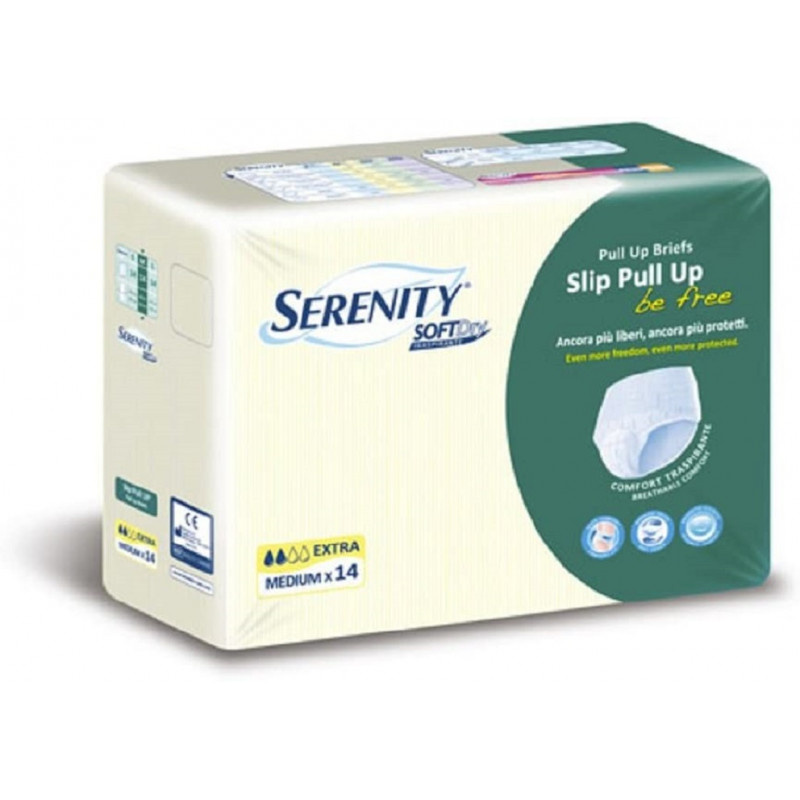 Serenity Pull Up Mutandina assorbente Slip Soft Dry Taglia Medium 14 Pezzi