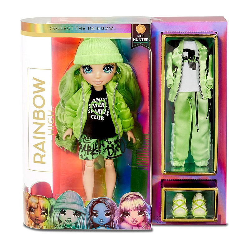 Rainbow High Collectible Bambola Jade Hunter Con Abiti Firmati e Accessori