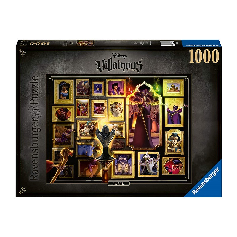 Ravensburger Puzzle 1000 Pezzi Disney Villainous Personaggi Cattivi Jafar Aladin