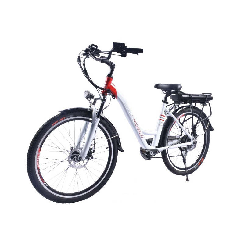 Dardo Bicicletta Elettrica Taglia 26 City Bike da Città 36V Colore Bianco