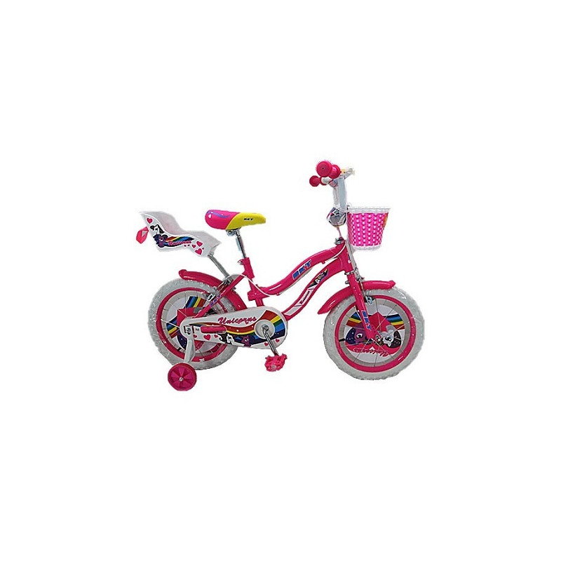 Biker Toys Bici Bicicletta Per Bambina Unicorno Taglia 14 Età 5-8 anni