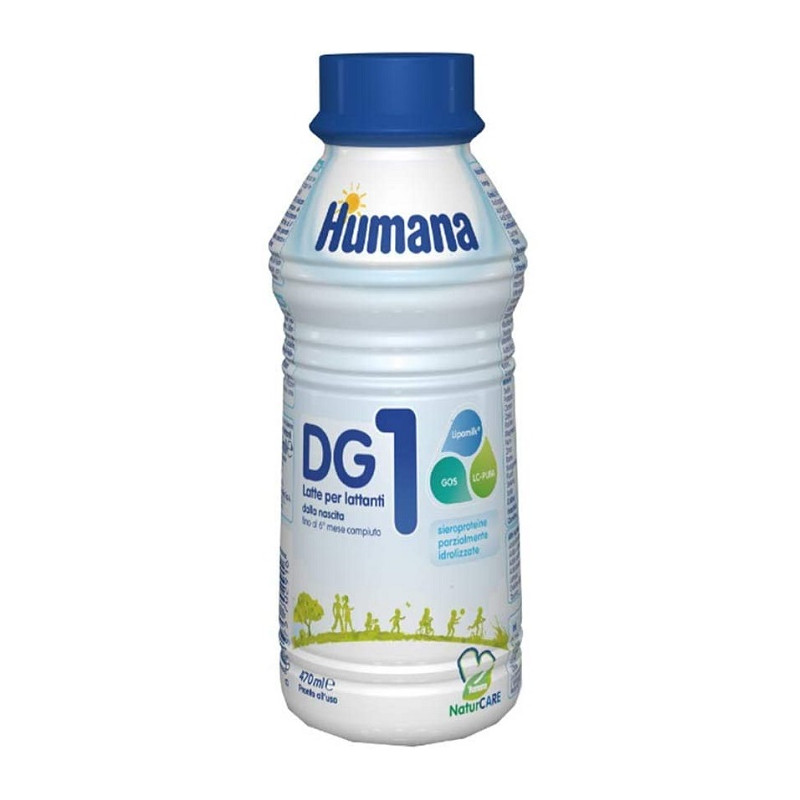 Humana DG1 Latte Liquido Per Lattanti Neonati 4 Brick da 470ml HUMANA