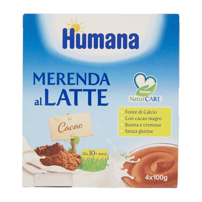 Humana Merenda Bambini Latte Cacao 4X100 gr