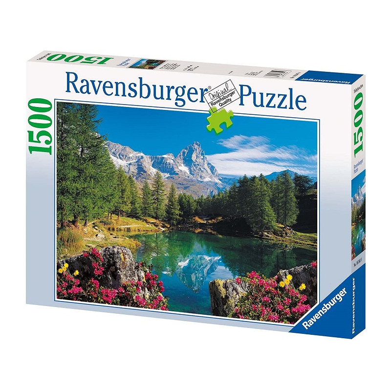 Ravensburger Puzzle Montagna Lago Alpino Con Cervino Puzzle 1500 pezzi
