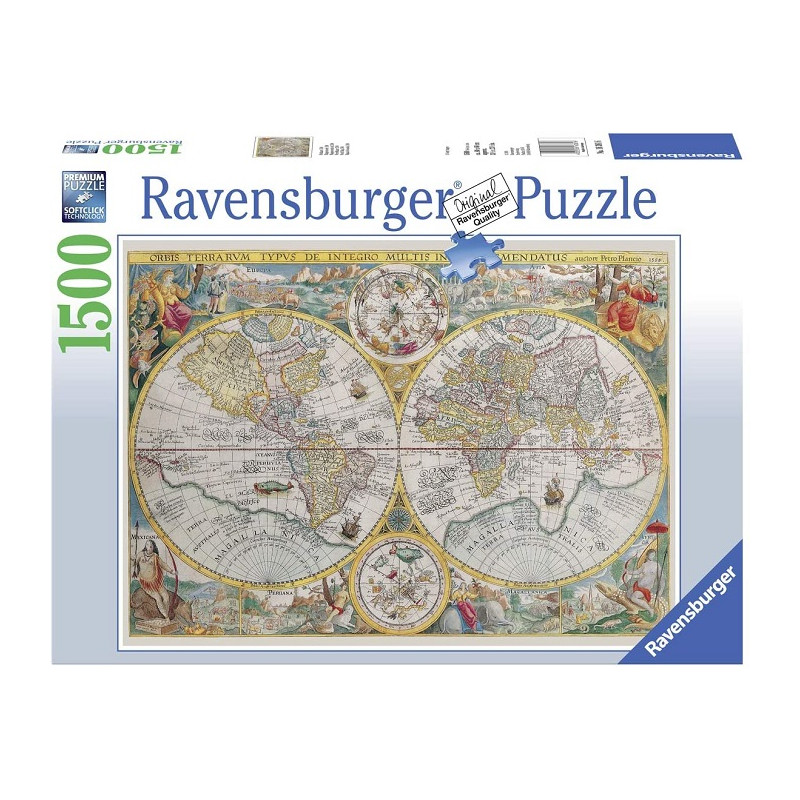 Ravensburger Puzzle Mappa Mappamondo storico Puzzle 1500 pezzi