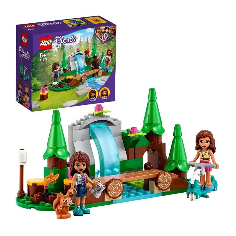 Lego Friends La Cascata nel Bosco Set di Costruzioni con le Mini Bamboline di Andrea e Olivia