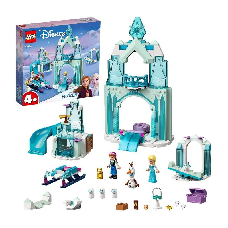 Lego Disney Princess Il paese delle Meraviglie Ghiacciato di Anna ed Elsa, Castello di Frozen con 6 