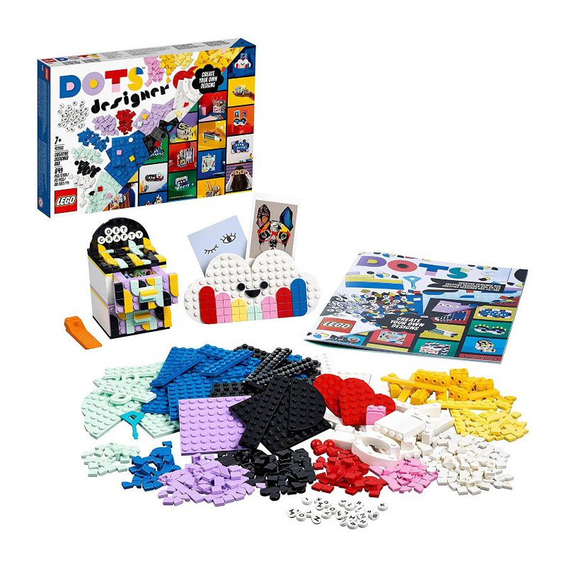 Lego Dots Designer Box Creativa Kit Creativi Fai da Te per Bambini con Tante Tessere Colorate Decora