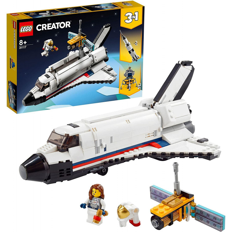 Lego Creator 3 in 1 Avventura dello Space Shuttle Razzo Spaziale Giocattolo Costruzioni per Bambini 