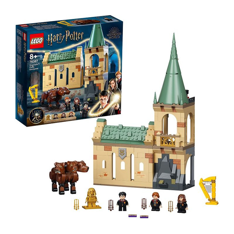 LEGO Harry Potter Hogwarts: Incontro con Fuffi, Castello Giocattolo con Cane a Tre Teste e Minifigur
