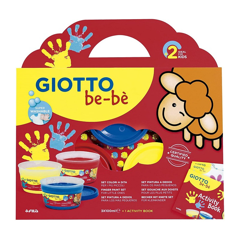 Fila Giotto Set Supercolori a Dita 3 Vasetti da 100ml
