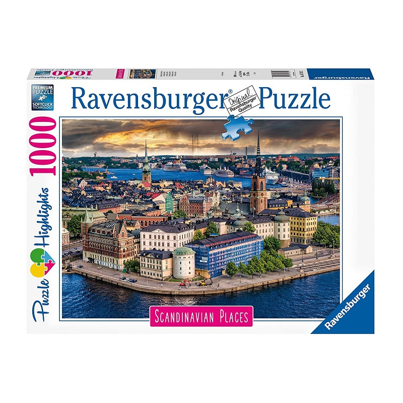Ravensburger Puzzle Stoccolma Città Puzzle per Adulti 1000 Pezzi