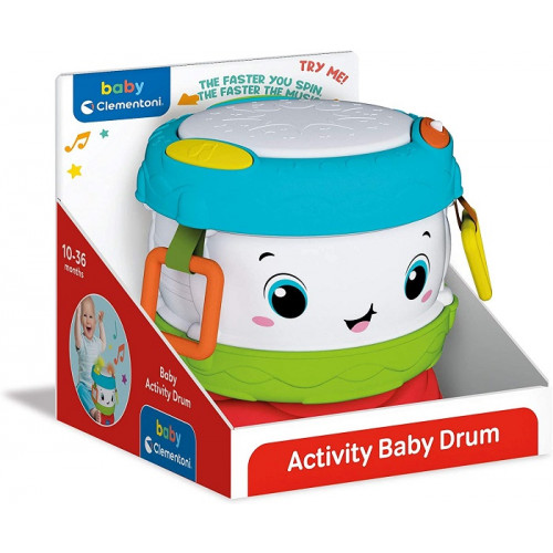 Clementoni Activity Baby Drum Tamburo Elettronico 10 Mesi+