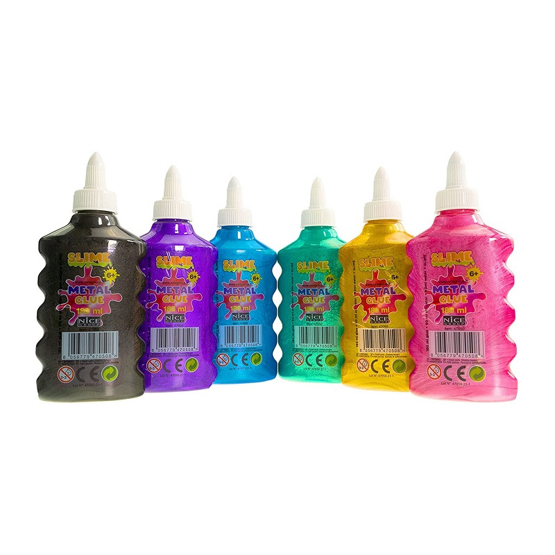 Nice Slime Set Metal Glue per bambini da 180 ml Colori a Scelta