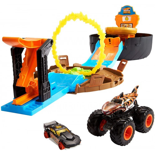 Mattel Hot Wheels GVK48 Monster Trucks Playset Arena delle Acrobazie