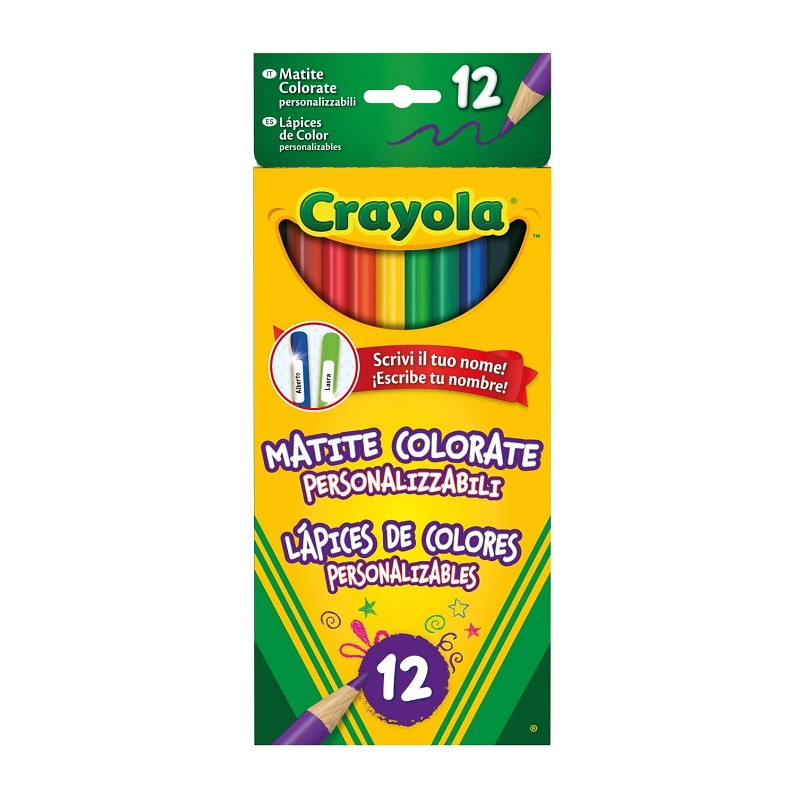 Crayola Matite Colorate Personalizzabili 12 Colori Assortiti