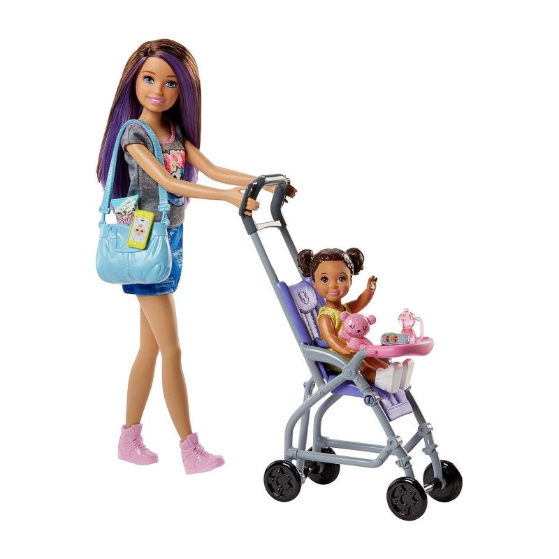 Barbie Babysitter Bebè e Passeggino Playset con Bambola Skipper e Accessori Giocattolo per Bambini 3