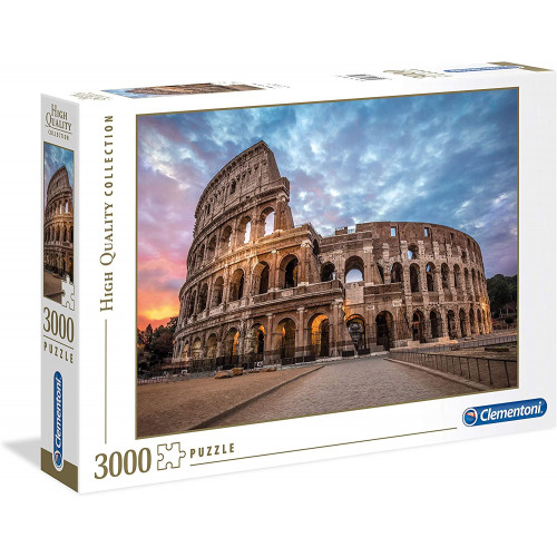 Clementoni High Quality Collection Puzzle Coliseum Sunrise 3000 Pezzi Made In Italy
