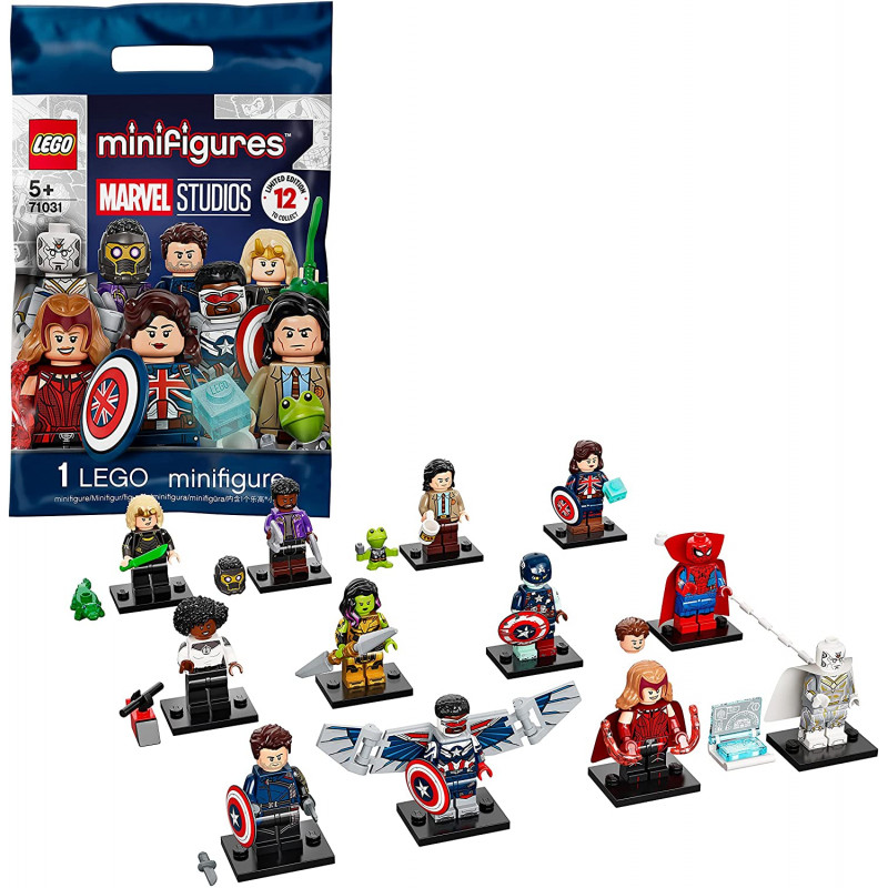 LEGO Minifigures Marvel Studios Giocattolo Creativo Supereroi, 1 di 12 Minifigures Collezionabili