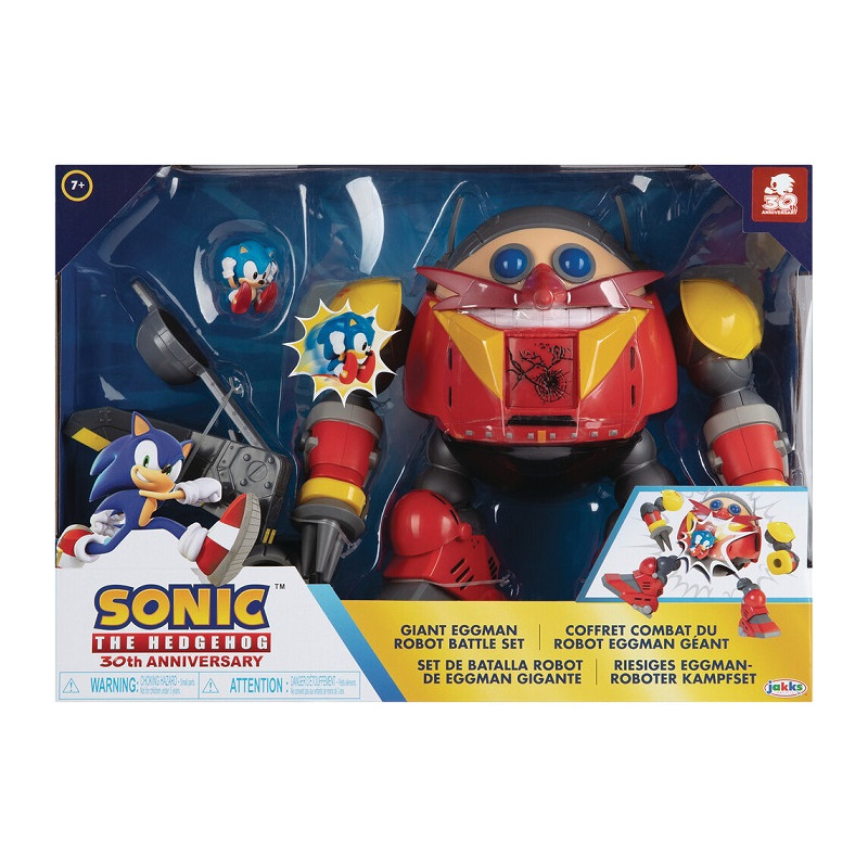 Jakks Pacific Sonic The Hedgehog Giant Eggman Robot Battle Set Con Sonic Incluso