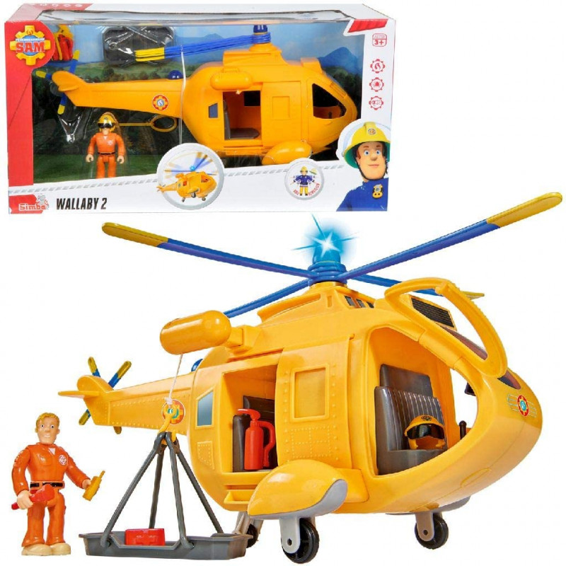 Simba Sam il Pompiere Elicottero Wallaby II con Personaggio