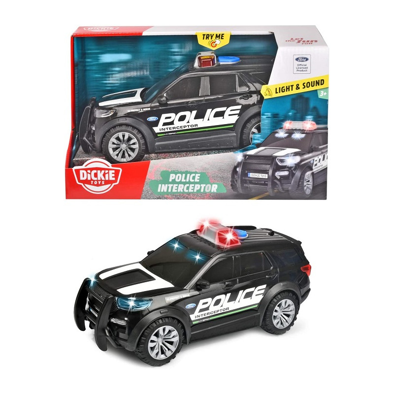 Dickie Toys Ford Police Interceptor cm. 27 Luci e Suoni Colore Nero