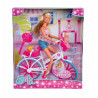 Simba Toys Steffi Love Bambola Giro in Bici con Cucciolo e Accessori
