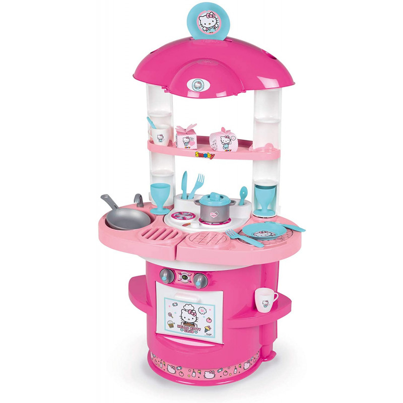Smoby Hello Kitty-Cucina Cooky con 17 Accessori per Bambini dai 3 Anni in su 72 x 30 x 80 cm
