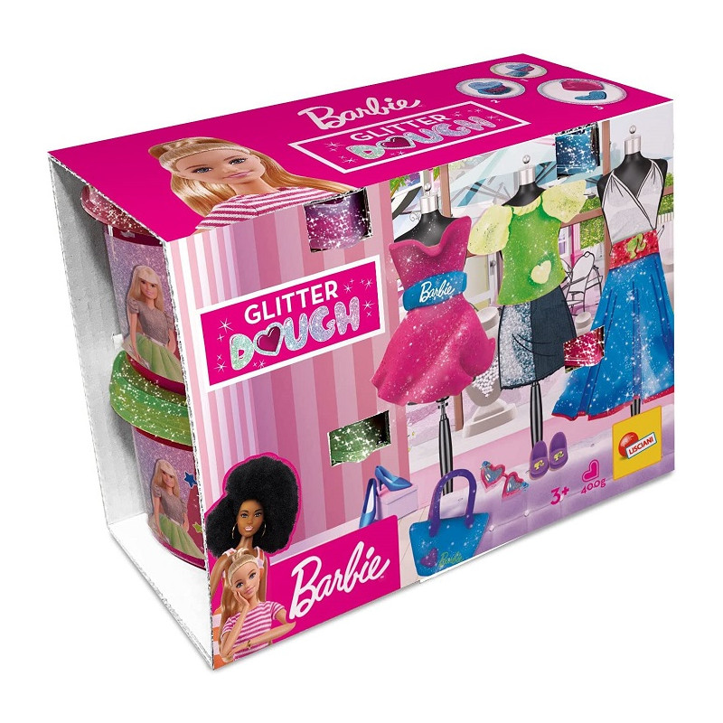 Lisciani Barbie Glitter Dough Multipack 4 Vasetti