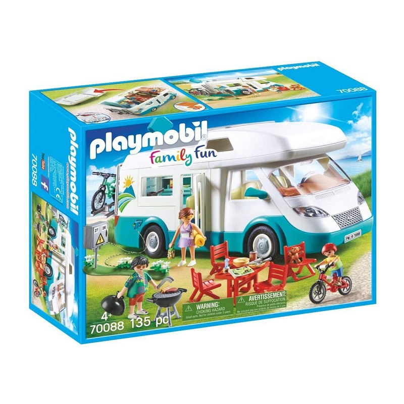 Playmobil Family Fun 70088 Camper con Famiglia in Vacanza dai 4 anni