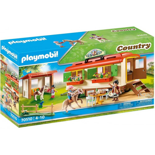 Playmobil 70510 Ranch dei Pony con roulotte Gioco, Multicolore