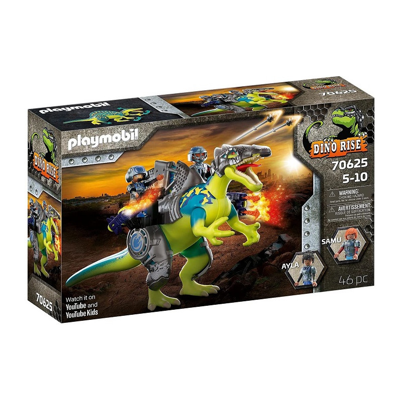 Playmobil Dino Rise 70625 Spinosauro: Potere della Doppia Difesa, Dai 5 anni